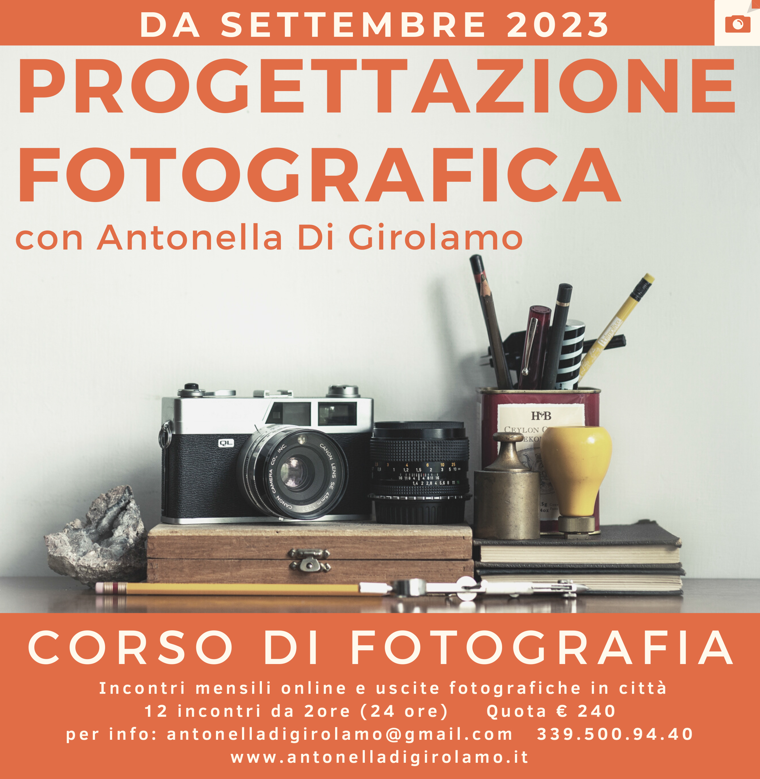 PROGETTAZIONE FOTOGRAFICA da settembre 2023