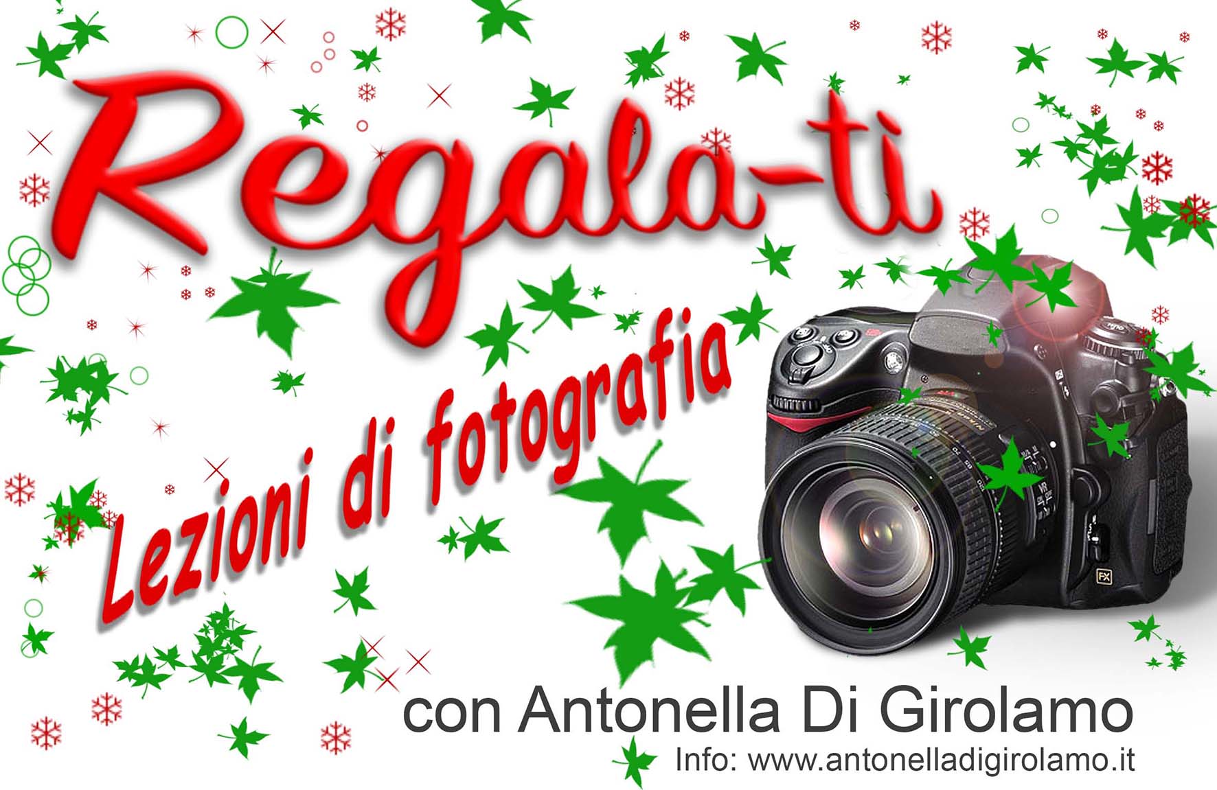 Per Natale regala o regalati lezioni di fotografia!