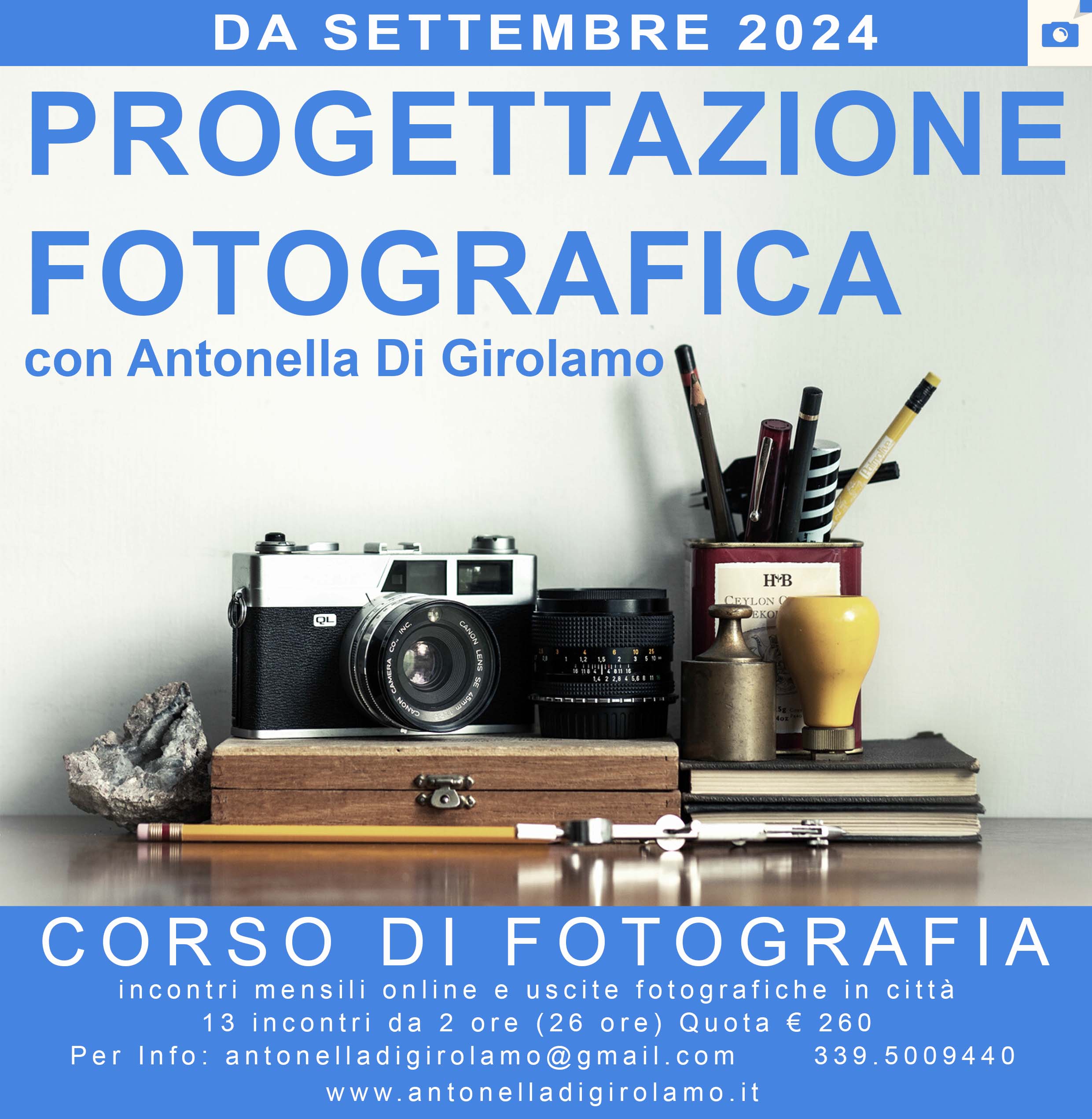 PROGETTAZIONE FOTOGRAFICA da settembre 2024